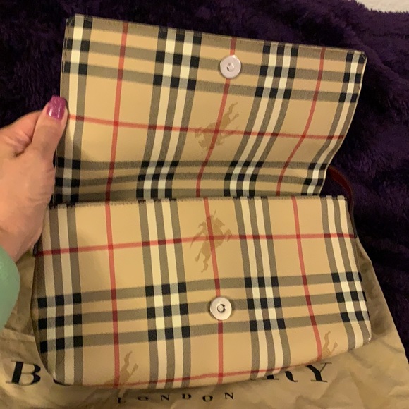 Vintage Burberry Haymarket Check Shoulder Bag - Picture 5 of 7
